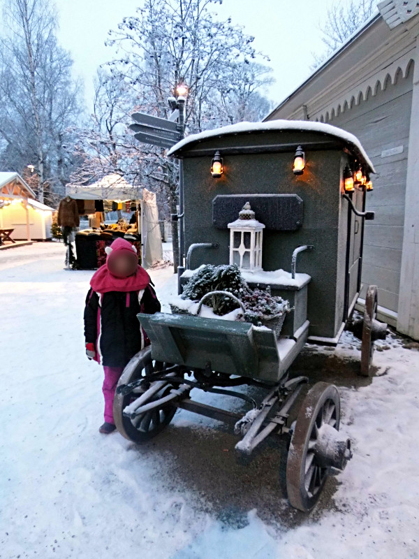Jolie cariole des temps anciens à Tallipiha