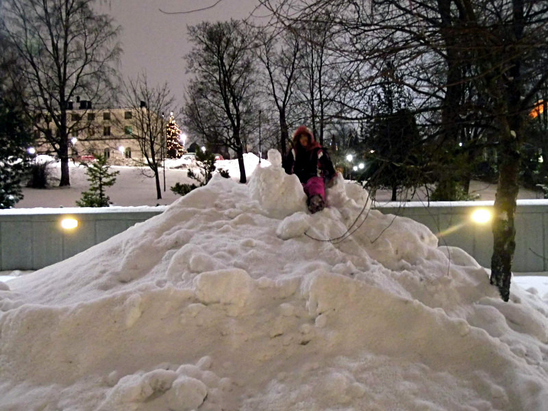 A l'assaut du tas de neige de Jyvaskyla