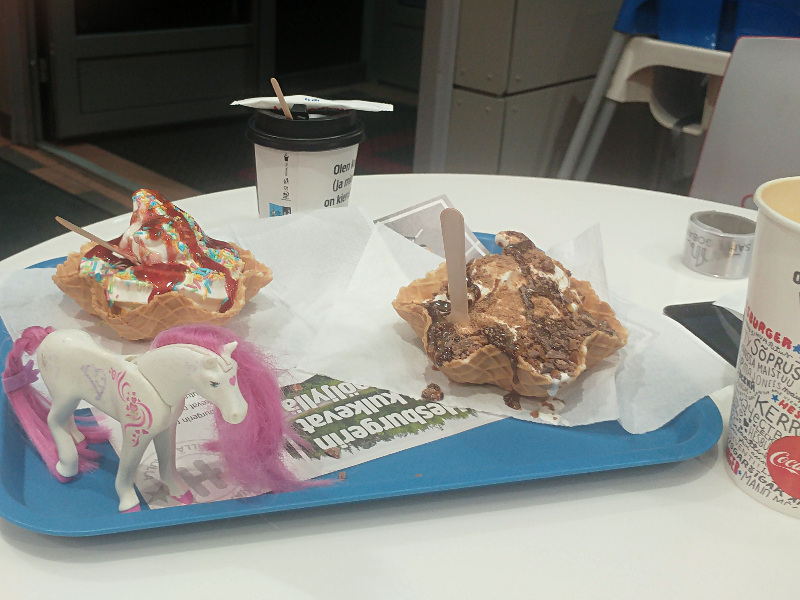 Le goûter au Hesburger de Nokia