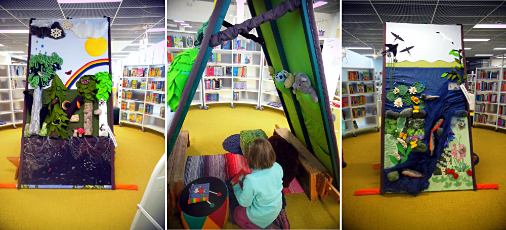 La zone contes de la bibliothèque de Nokia