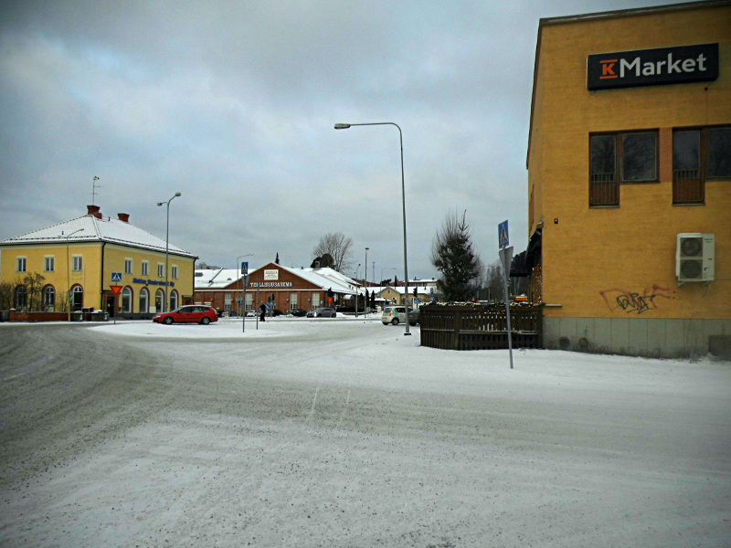Paysage de la ville de Nokia, à notre arrivée